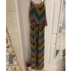 Beautiful multicolor maxi dress. Open back